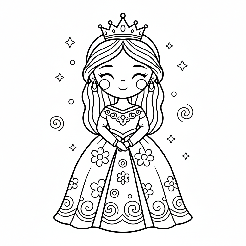 Rainha Ester para colorir